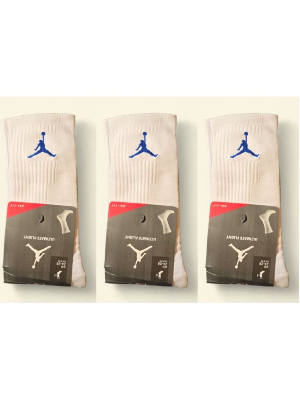 Jordan Socks Air Nike Socks 3 Pairs Jordan Essential Men High Cut SIZE LARGE